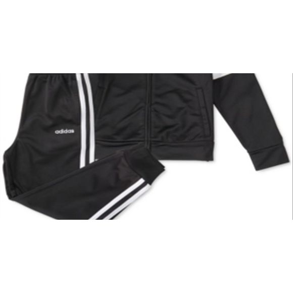 Adidas Baby Boy's Tricot Jacket & Jogger Pants Set Black Size 12 Months - Picture 3 of 3